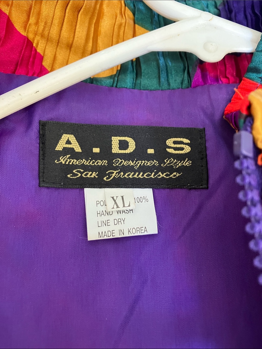 Abstract Colorblock Bomber Jacket - Multicolor - Picture 5 of 7